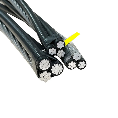 Низкое напряжение 0,6/1kv XLPE/PVC Изолированный воздушный пучок Спецификация Многоядерный проволочный воздушный кабель ABC